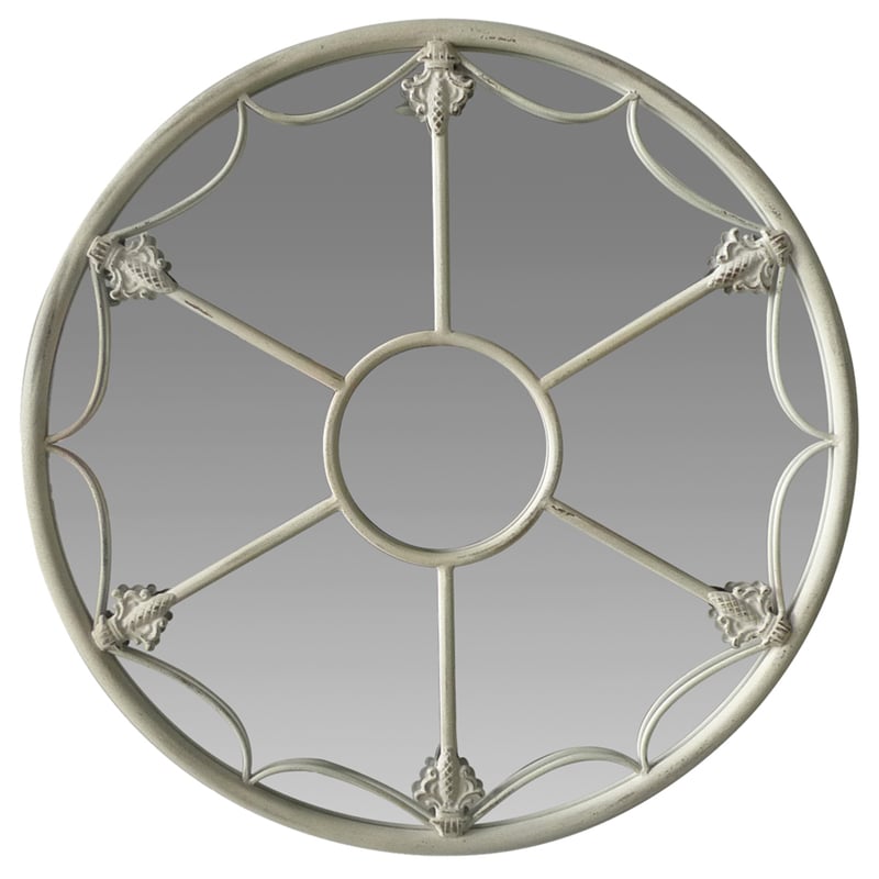 Martinique Fleur Round Wall Mirror 60x2cm