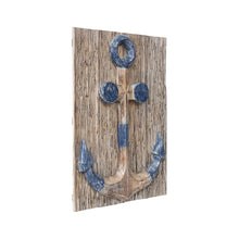 Load image into Gallery viewer, Hand-carved Anchor Plaque Wallart 40x6x60cm
