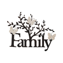 Load image into Gallery viewer, Laser-Cut Family w/ White Butterflies Wall Art 51x2.5x41cm
