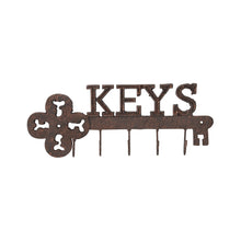 Load image into Gallery viewer, Cast-Iron Trendy Wall Hanging Key w/ 5 Hooks 30.5x4x11.5cm
