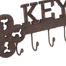 Load image into Gallery viewer, Cast-Iron Trendy Wall Hanging Key w/ 5 Hooks 30.5x4x11.5cm
