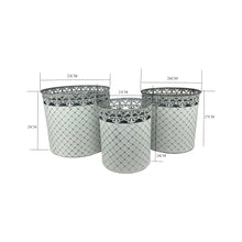 Load image into Gallery viewer, Set/2 Nested French Country Round Planter / Storage 32x28/27x26cm
