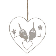 Load image into Gallery viewer, Hanging Lovebirds in Heart 14.5x0.2x15.5cm
